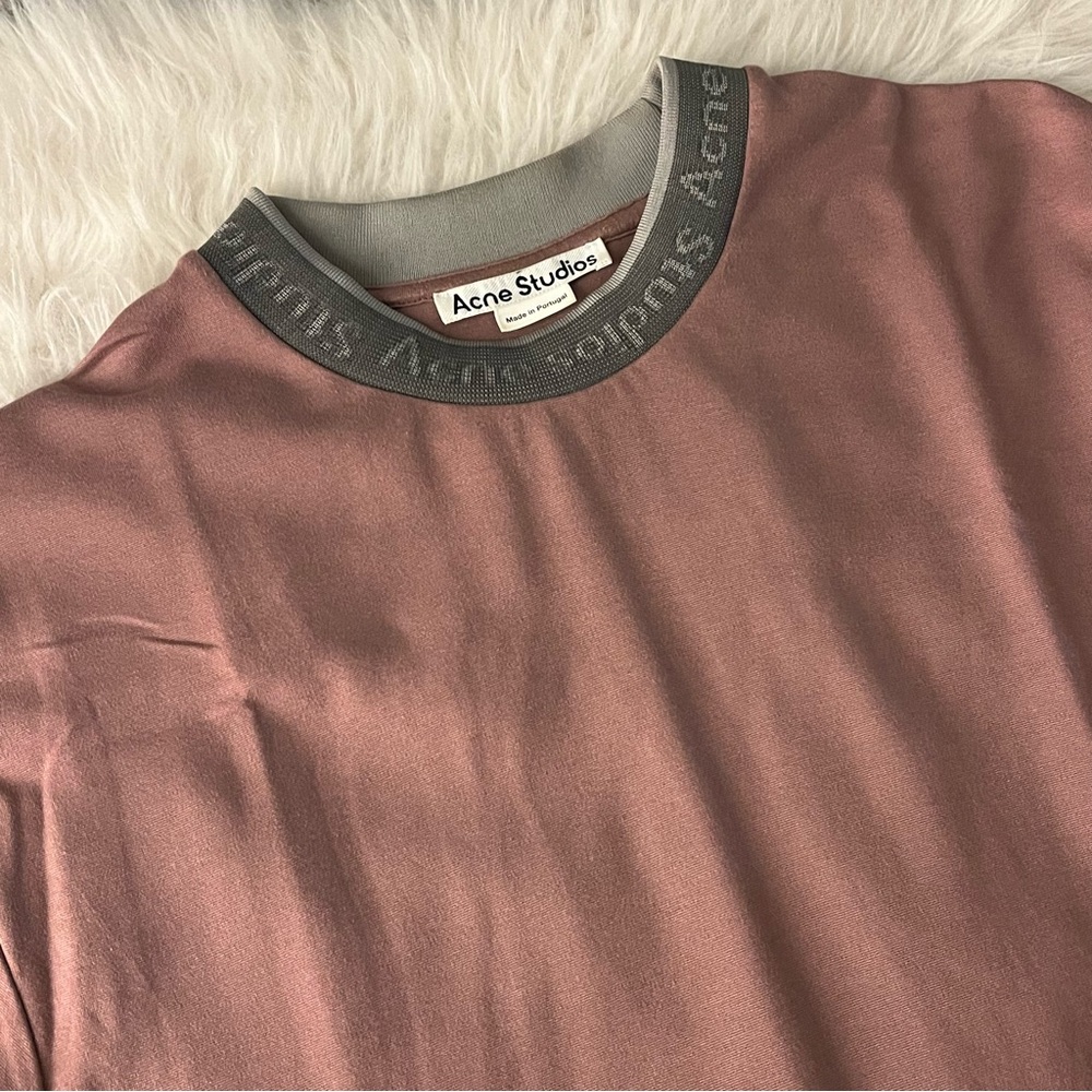 Acne Studios Navid Spell Out Mock Neck T-Shirt